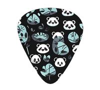 Plettri per chitarra a forma di panda bianco e nero, 12 pezzi, materiale ABS, bordi lisci, sensazione confortevole, 3 spessori opzionali