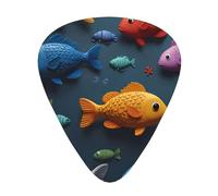 Plettri per chitarra a forma di pesce di piccole dimensioni sottili, medie e spesse, set da 12 pezzi, adatti per chitarra elettrica e vari strumenti