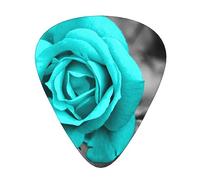 Plettri per chitarra a forma di rosa blu, con scatola portaoggetti, 12 plettri per chitarra, 3 spessori, sottili, medi, pesanti, 0,46, 0,71, 0,96 mm, per chitarra acustica, elettrica o basso