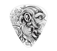 Plettri per chitarra a forma di scimmia astratta di dimensioni sottili, medie e spesse, set da 12 pezzi, adatti per chitarra elettrica e vari strumenti