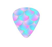 Plettri per chitarra a forma di sirena, rosa blu, plettro per chitarra elettrica per gli amanti della chitarra acustica, confezione da 12 pezzi con scatola