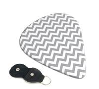 Plettri per chitarra a righe grigie stampati a righe, 6 pezzi, plettro per chitarra acustica, elettrica, basso, chitarre acustiche, ukulele, sottile, medio, spesso, set da 0,96 mm