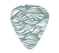 Plettri per chitarra a righe ondulate verdi, 12 pezzi, materiale ABS, bordi lisci, sensazione confortevole, 3 spessori opzionali