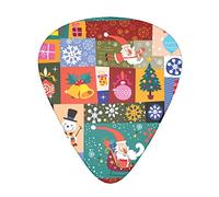 Plettri per chitarra a tema natalizio con motivi invernali divertenti Include regalo per chitarra sottile, medio e pesante, per bassi elettrici, chitarre acustiche, ukulele (12 pezzi)