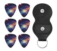 Plettri per chitarra Accessori per chitarra Galaxy in The Universe Capotasto per chitarra acustica Chitarra elettrica Basso Chitarra con custodia 6 plettri