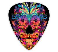 Plettri per chitarra acquerello Sugar Skull Premium plettri per basso per chitarra elettrica e basso con tre dimensioni (confezione da 12)