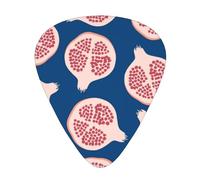 Plettri per chitarra acustica blu melograno, 12 pezzi, plettri per chitarra elettrica essenziali spessi e sottili per studenti 0,46 0,96 0,71 mm