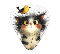 Plettri per chitarra acustica Cat And Bird, 12 pezzi, plettri per chitarra elettrica essenziali spessi e sottili per studenti 0,46 0,96 0,71 mm