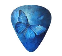 Plettri per chitarra acustica con stampa a farfalla blu con scatola di immagazzinaggio differente di spessore