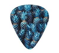 Plettri per chitarra acustica con stampa ananas blu con scatola di immagazzinaggio differente di spessore