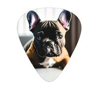 Plettri per chitarra acustica, con stampa di bulldog francesi, diversi spessori