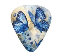 Plettri per chitarra acustica con stampa di farfalle blu, diversi spessori