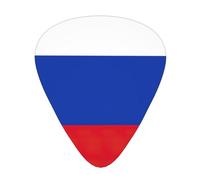 Plettri per chitarra acustica e basso, in celluloide, con stampa bandiera della Russia, con scatola organizer