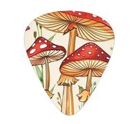 Plettri per chitarra acustica Mushroom 12 pezzi, plettri per chitarra elettrica essenziali spessi e sottili per studenti 0,46 0,96 0,71 mm