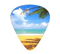 Plettri per chitarra Alberi tropicali Summer Beach Stampato Ukulele Basso Chitarre acustiche elettriche Sottile Medio Pesante Confezione da 12 (0,46/0,71/0,96 mm)
