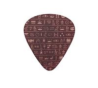 Plettri per chitarra antico geroglifico egiziano rosso vintage plettro per chitarra per basso elettrico amanti della chitarra acustica regalo 12 pezzi con scatola