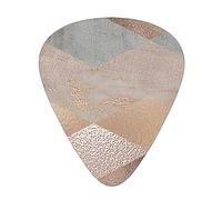 Plettri per chitarra, Argyle in marmo oro rosa e rame per chitarra acustica, chitarra elettrica, basso, ukulele tre dimensioni (confezione da 12)
