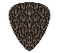 Plettri per chitarra Art Déco Seamless Pattern Black Premium Picks Sampler 12 Packs - Varietà Plettri per chitarra Plettri
