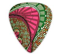 Plettri per chitarra Arte africana Flower Dots Plettri per chitarra 12 pezzi Plettri per ukulele inclusi 0,46 mm 0,71 mm 0,96 mm