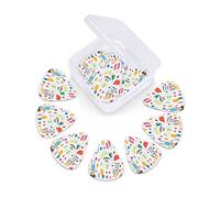 Plettri per chitarra asino Plettri da 12 pezzi con scatola sottile, design piatto Habitat con un neddy in montagna Animali selvatici Zoo Cartoni animati, set regalo di plettri per chitarra speciali pe