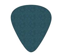 Plettri per chitarra astratti, confezione da 12, con scatola sottile, motivo etnico funky di punti che formano effetto moiré, stampa rotonda, set regalo speciale di plettri per chitarra per chitarrist