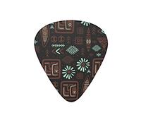 Plettri per chitarra astratti tribali indiani etnici floreali neri plettro per chitarra elettrica per gli amanti della chitarra acustica regalo 12 confezioni con scatola