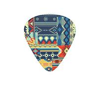 Plettri per chitarra astratti tribali nativi geometrici vintage plettro per chitarra elettrica per gli amanti della chitarra acustica regalo 12 confezioni con scatola