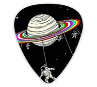 Plettri per chitarra Astronauts Merry Go Round Planet Space Premium plettri per basso per chitarra elettrica e basso con tre misure (confezione da 12)