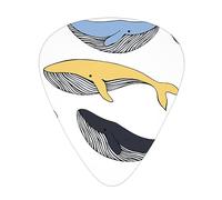 Plettri per chitarra, Balene Balena Animale per chitarra acustica, chitarra elettrica, basso, ukulele tre dimensioni (confezione da 12)