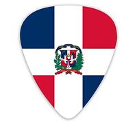 Plettri per chitarra Bandiera della Repubblica Dominicana Plettri per ukulele 12 pezzi inclusi 0,46 mm 0,71 mm 0,96 mm
