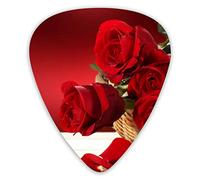 Plettri per chitarra Beautiful Red Roses Plettri per ukulele 12 pezzi inclusi 0,46 mm 0,71 mm 0,96 mm