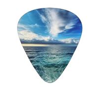 Plettri per chitarra Bella vista sul mare Stampa Ukulele Basso Chitarre acustiche elettriche Sottile Medio Pesante Confezione da 12 (0,46/0,71/0,96 mm)