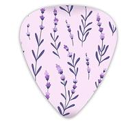 Plettri per chitarra Bellissimi eleganti boccioli di lavanda su plettri viola per chitarra 12 confezioni - Varietà di plettri per chitarra Plettri