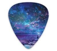 Plettri per chitarra Bellissimi plettri per basso Premium Starry Night Sky per chitarra elettrica e basso con tre dimensioni (confezione da 12)