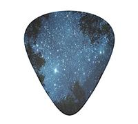 Plettri per chitarra blu notte stellata confezione da 12 set regalo per chitarra per bassi plettri per chitarre acustiche plettri con scatola trasparente