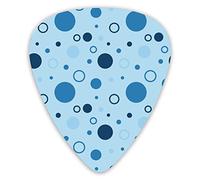 Plettri per chitarra Blue Circle Pattern 12 pezzi Plettri per ukulele inclusi 0,46 mm 0,71 mm 0,96 mm