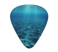Plettri per chitarra Blue Deep Ocean Print Ukulele Basso Chitarre acustiche elettriche Sottile Medio Pesante Confezione da 12 (0,46/0,71/0,96 mm)