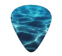 Plettri per chitarra Blue Deep Ocean Stampato Ukulele Basso Elettrico Chitarre acustiche Sottile Medio Pesante Confezione da 12 (0,46/0,71/0,96 mm)