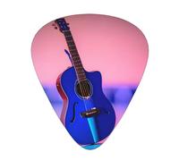 Plettri per chitarra Blue Music Print da 12 pezzi, adatti agli amanti, 3 diversi spessori: 0,46, 0,71 e 0,96 mm.