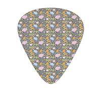 Plettri per chitarra botanici con foglie di fiori, confezione da 12 con scatola sottile, motivo le con foglie di fiori e bacche, set regalo di plettri per chitarra speciali per chitarrista