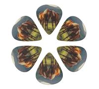 Plettri per chitarra Brown Horse, confezione da 6, sottili, medi e pesanti, per chitarra acustica, elettrica, ukulele, basso, 0,96 mm