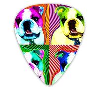 Plettri per chitarra Bulldog Pop Art Premium Plettri per chitarra 12 pezzi Plettri per ukulele inclusi 0,46 mm 0,71 mm 0,96 mm