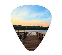 Plettri per chitarra Calm Sky Stampato Ukulele Basso Elettrico Chitarre acustiche Sottile Medio Pesante Confezione da 12 (0,46/0,71/0,96 mm)