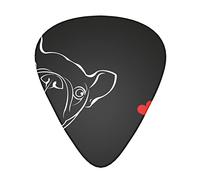 Plettri per chitarra cane Bulldog francese Set da 12 pezzi per chitarra acustica, chitarra elettrica, contrabbasso, ukulele