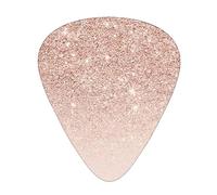 Plettri per chitarra Carta da parati in oro rosa Stampato Ukulele Basso Chitarre acustiche elettriche Sottile Medio Pesante Confezione da 12 (0,46/0,71/0,96 mm)