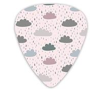 Plettri per chitarra Cartoon Cloudy Sky Pattern 12 pezzi Plettri per ukulele inclusi 0,46 mm 0,71 mm 0,96 mm