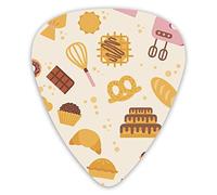 Plettri per chitarra Cartoon Delicious Tostapane per pane 12 pezzi Plettri per ukulele inclusi 0,46 mm 0,71 mm 0,96 mm