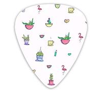 Plettri per chitarra Cartoon Digital Cactus 12 pezzi Plettri per ukulele inclusi 0,46 mm 0,71 mm 0,96 mm