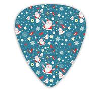 Plettri per chitarra Cartoon Happy Santa Claus 12 pezzi Plettri per ukulele inclusi 0,46 mm 0,71 mm 0,96 mm