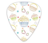 Plettri per chitarra Cartoon Strawberry Cake 12 pezzi Plettri ukulele inclusi 0,46 mm 0,71 mm 0,96 mm